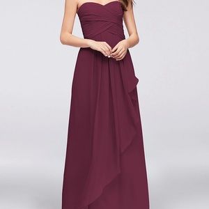 David’s Bridal Bridesmaid Dress Size 4 Wine